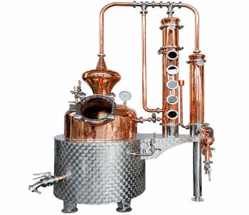 Sistema de destilación de brandy y licores de cobre rojo de 150 L